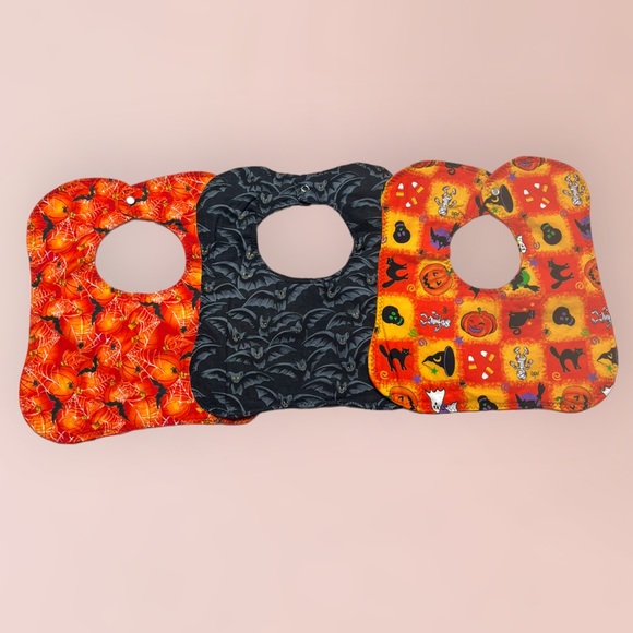 Lot/3 Handmade Halloween Bibs OOAK 🎁 - Picture 2 of 14